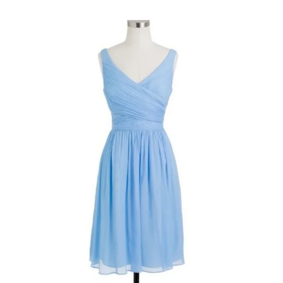 sachin and babi light blue dress BABARONI Chiffon Olive Green Bridesmaid Dresses Off-the-shoulder  Floor-length Short Pleated A-line main image 1